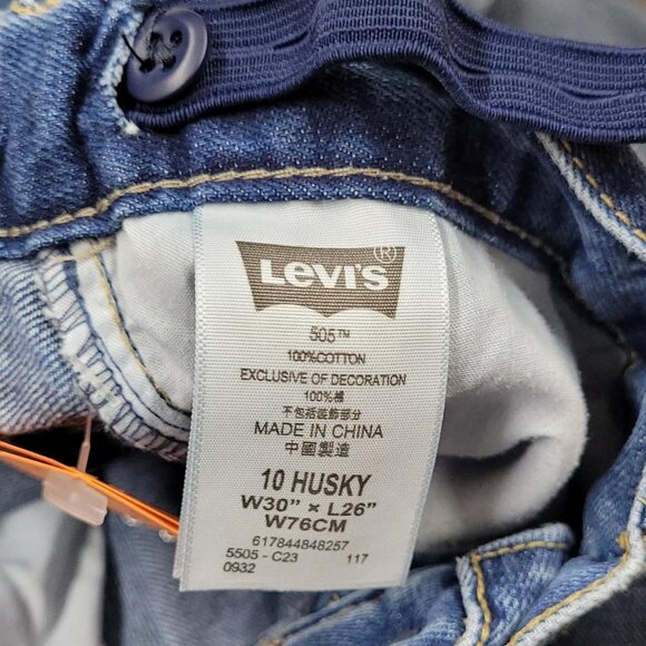 Levi's 505 Husky Blue Denim Jeans 10 | Adjustable Waist Flaws - Picture 6 of 6